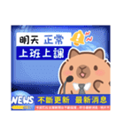 カピバラ夏祭りのかわいい会話（個別スタンプ：16）