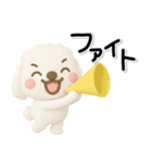 ず～っと使える♡かわいいトイプーさん♡白（個別スタンプ：16）
