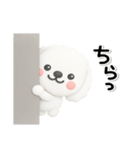 ず～っと使える♡かわいいトイプーさん♡白（個別スタンプ：17）