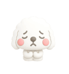 ず～っと使える♡かわいいトイプーさん♡白（個別スタンプ：38）