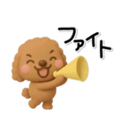 ず～っと使える♡かわいいトイプーさん♡茶（個別スタンプ：16）