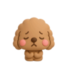 ず～っと使える♡かわいいトイプーさん♡茶（個別スタンプ：38）