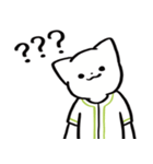 野球ねこ応援団・黄緑チームVer. その2（個別スタンプ：35）