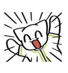野球ねこ応援団・黄緑チームVer. その2（個別スタンプ：37）