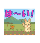 【探しやすい】うさ・デカ文字スタンプ（個別スタンプ：5）