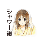ふつうの女の子★朝活ルーティン（個別スタンプ：25）