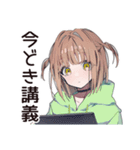 ゆるパーカーちゃん★講義あるある（個別スタンプ：24）