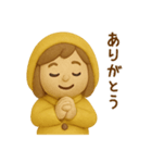黄色いレインコートの女の子（個別スタンプ：8）