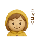 黄色いレインコートの女の子（個別スタンプ：13）