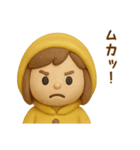 黄色いレインコートの女の子（個別スタンプ：17）