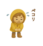 黄色いレインコートの女の子（個別スタンプ：25）