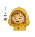 黄色いレインコートの女の子（個別スタンプ：28）
