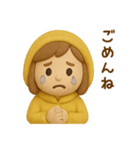 黄色いレインコートの女の子（個別スタンプ：29）