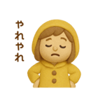 黄色いレインコートの女の子（個別スタンプ：30）