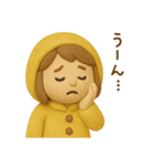 黄色いレインコートの女の子（個別スタンプ：32）