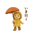 黄色いレインコートの女の子（個別スタンプ：38）
