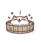 お風呂猫 びっくり（個別スタンプ：13）