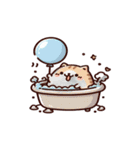 お風呂猫 びっくり（個別スタンプ：14）