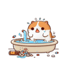 お風呂猫 びっくり（個別スタンプ：15）
