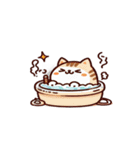 お風呂猫 びっくり（個別スタンプ：25）