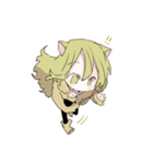 みどりねこの女の子（個別スタンプ：2）