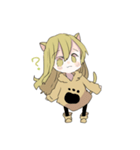 みどりねこの女の子（個別スタンプ：6）