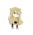 みどりねこの女の子（個別スタンプ：7）