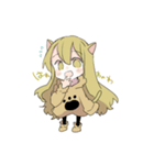 みどりねこの女の子（個別スタンプ：10）