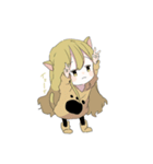 みどりねこの女の子（個別スタンプ：11）