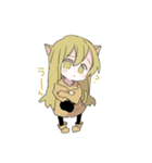 みどりねこの女の子（個別スタンプ：15）
