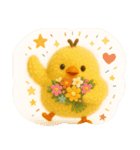 ふわふわひよこの丁寧スタンプ（個別スタンプ：22）