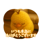 ふわふわひよこの丁寧スタンプ（個別スタンプ：28）