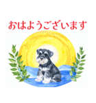 水彩スタンプミニチュア・シュナウザー（個別スタンプ：2）