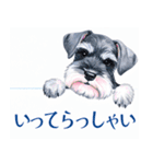 水彩スタンプミニチュア・シュナウザー（個別スタンプ：32）