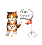 【グランドゴルフの仲間たち】ニャンコver.（個別スタンプ：1）