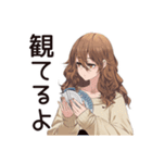 マイペース女子★おうち映画鑑賞（個別スタンプ：10）