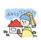 名画★おかえり＆いってらっしゃ★pocaママ（個別スタンプ：22）