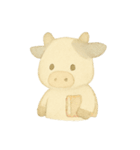 水彩のやさしい牛さん もーこ（個別スタンプ：2）