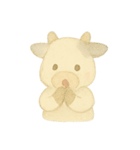水彩のやさしい牛さん もーこ（個別スタンプ：4）