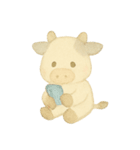 水彩のやさしい牛さん もーこ（個別スタンプ：8）