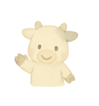 水彩のやさしい牛さん もーこ（個別スタンプ：9）