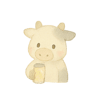 水彩のやさしい牛さん もーこ（個別スタンプ：17）