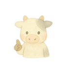 水彩のやさしい牛さん もーこ（個別スタンプ：20）