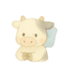 水彩のやさしい牛さん もーこ（個別スタンプ：22）