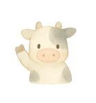 水彩のやさしい牛さん もーこ（個別スタンプ：36）