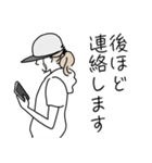 みんなの姉御！シンプルスタイル大人の夏（個別スタンプ：12）