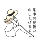 みんなの姉御！シンプルスタイル大人の夏（個別スタンプ：37）