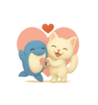 にかっ♪なつ＆ふわふわスタンプくじら（個別スタンプ：19）