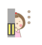 まんまるお顔の女のコ.1  日常会話 挨拶（個別スタンプ：10）