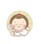 まんまるお顔の女のコ.1  日常会話 挨拶（個別スタンプ：17）